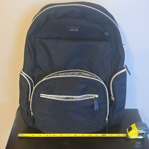 Kenneth Cole Reaction Dark Blue Backpack with Light Gray Accents
